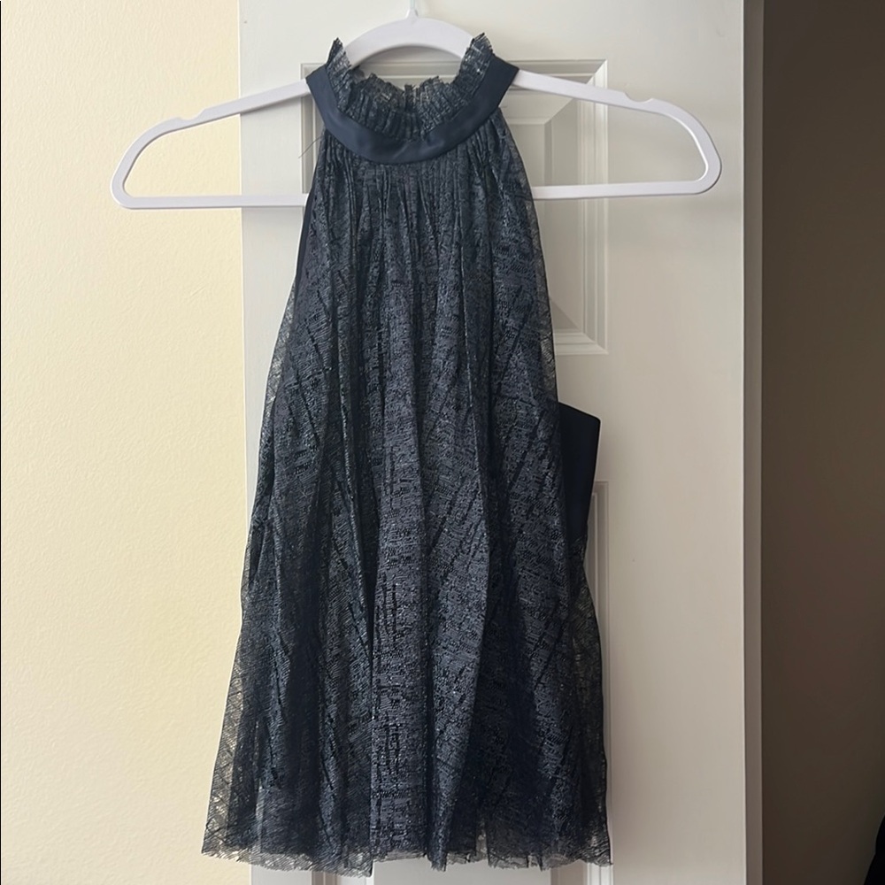 Elegant Navy Halter Top